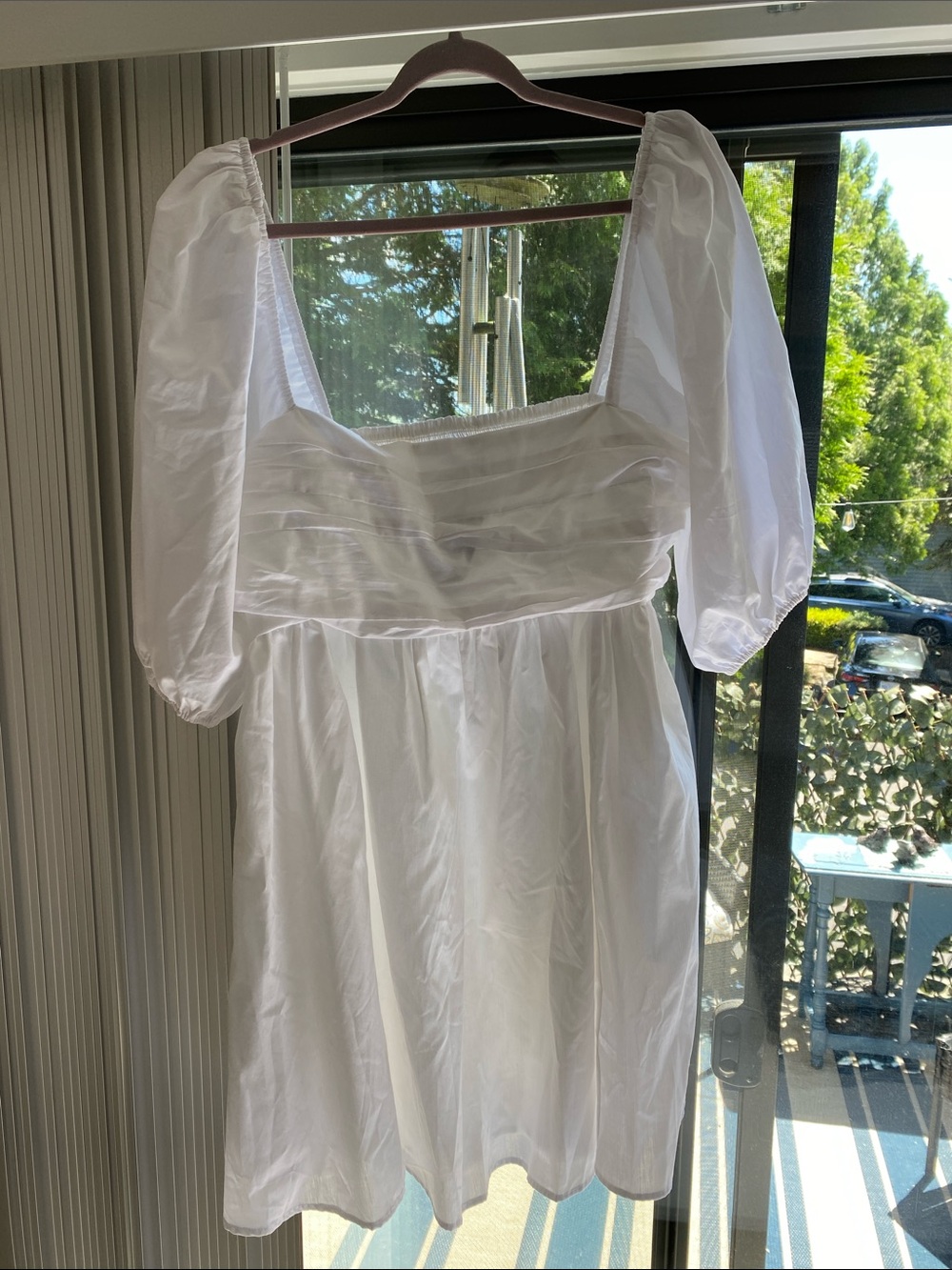 Abercrombie & Fitch White Tiered Mini Dress